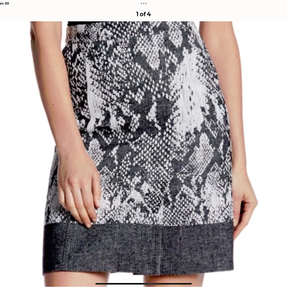Boss ‘Vaneki’ Snakeskin Patterned Jacquard Mini Skirt